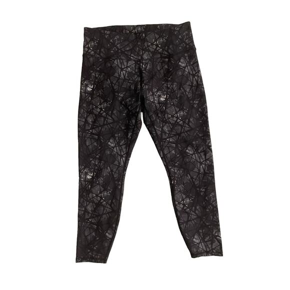 Spyder Active Leggings Women’s XL Ankle Athletic Gray Black Printed SP646 $68 - Picture 1 of 2